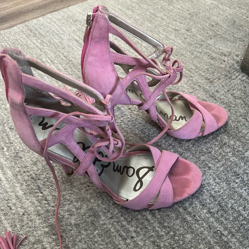 Sam Edelman Pink Tassel Strappy Heels